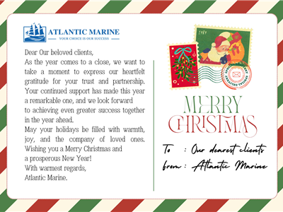 Warm Christmas Wishes from ATLANTIC MARINE !